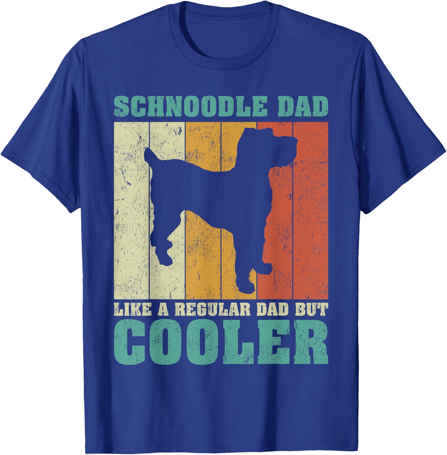 Vintage Retro Schnoodle Dad Like A Regular Dad Father's Day T-Shirt - T-Shirt | Royal