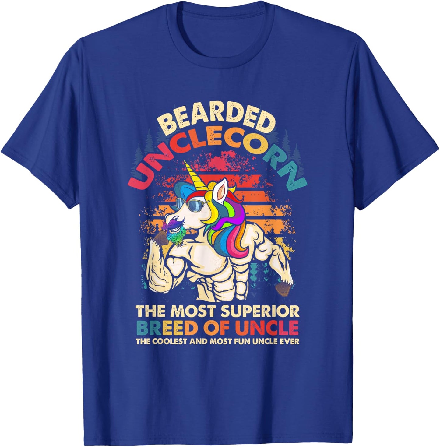 Bearded Unclecorn The Most Superior Breed Of Uncle Unicorn T-Shirt - T-Shirt | Royal