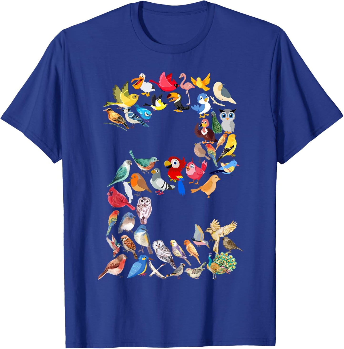 Toddler 2nd Birthday Birds Themed 2 Year Old Kids Bird Lover T-Shirt - T-Shirt | Royal