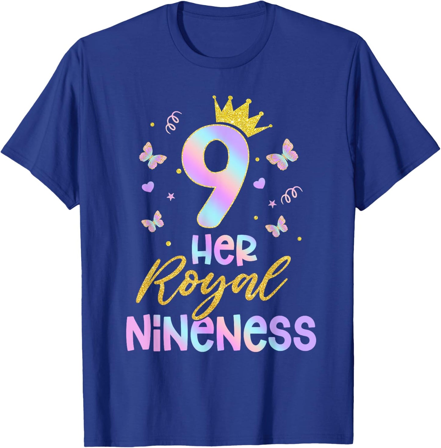 Her Royal Nineness Birthday Decorations 9th Birthday Girl T-Shirt - T-Shirt | Royal