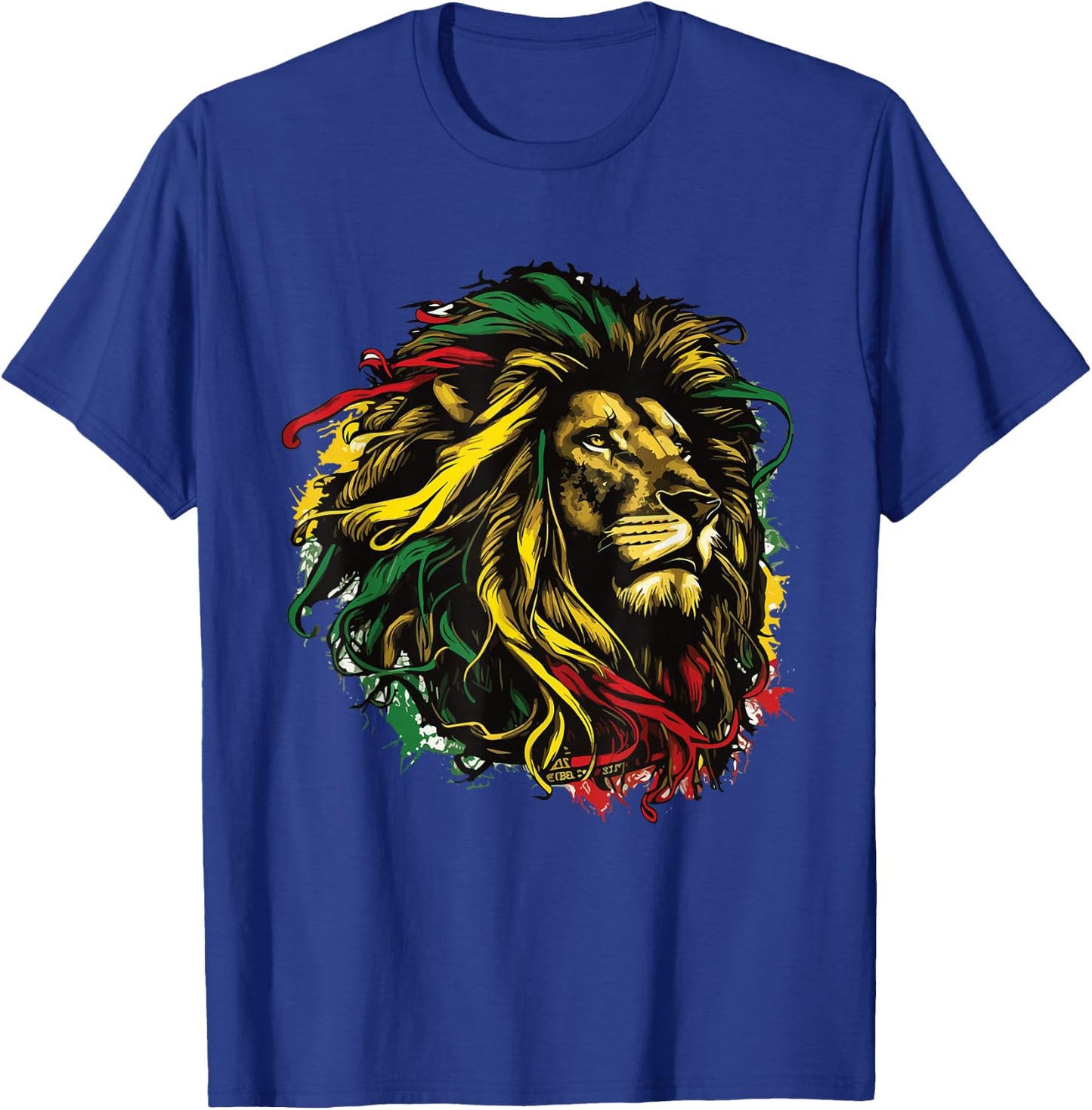 Jamaican Lion Jamaican Rasta Flag Lion of Judah Reggae Music T-Shirt - T-Shirt | Royal