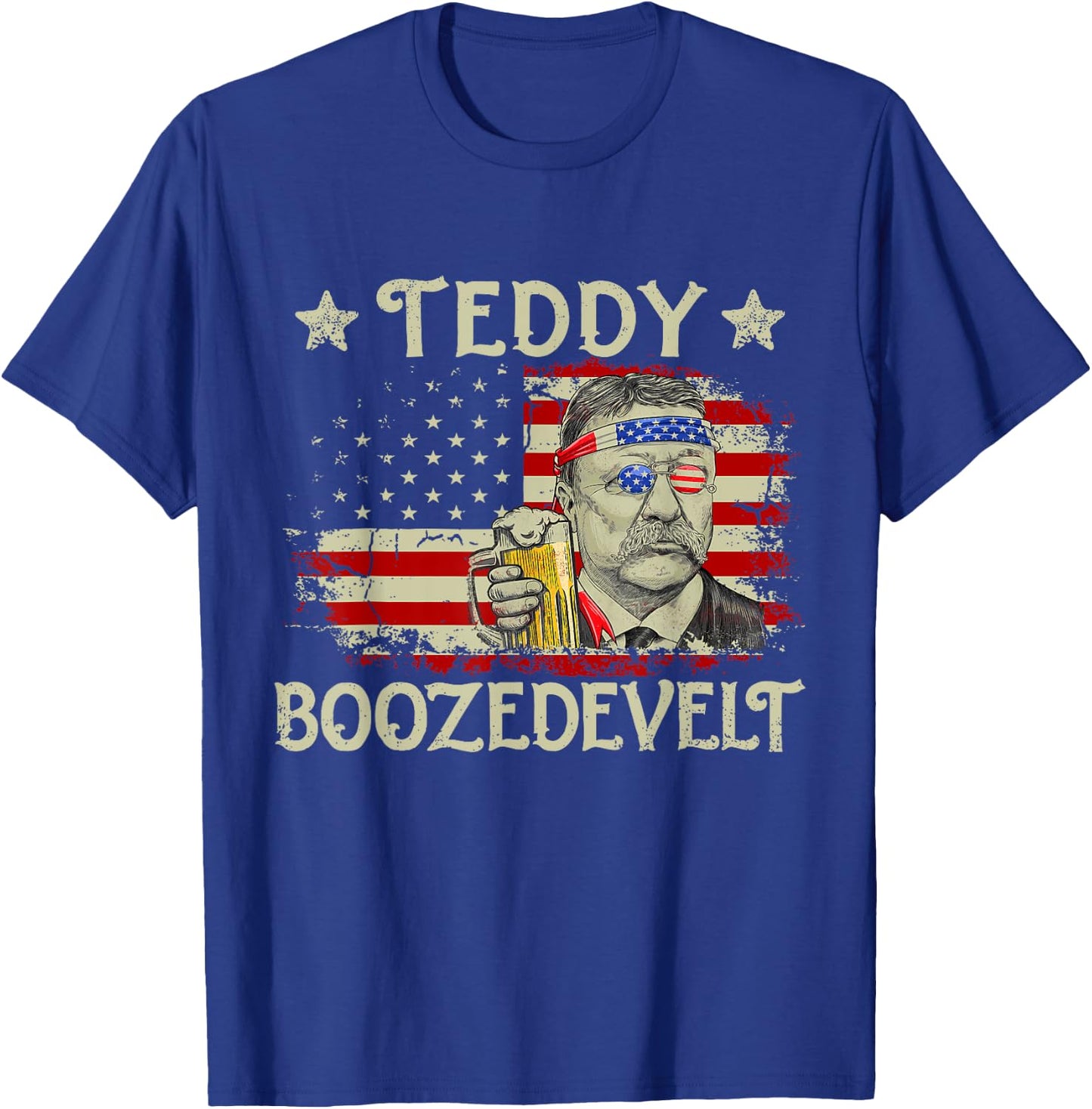 Teddy Boozedevelt Funny Beer Drinking US President T-Shirt - T-Shirt | Royal