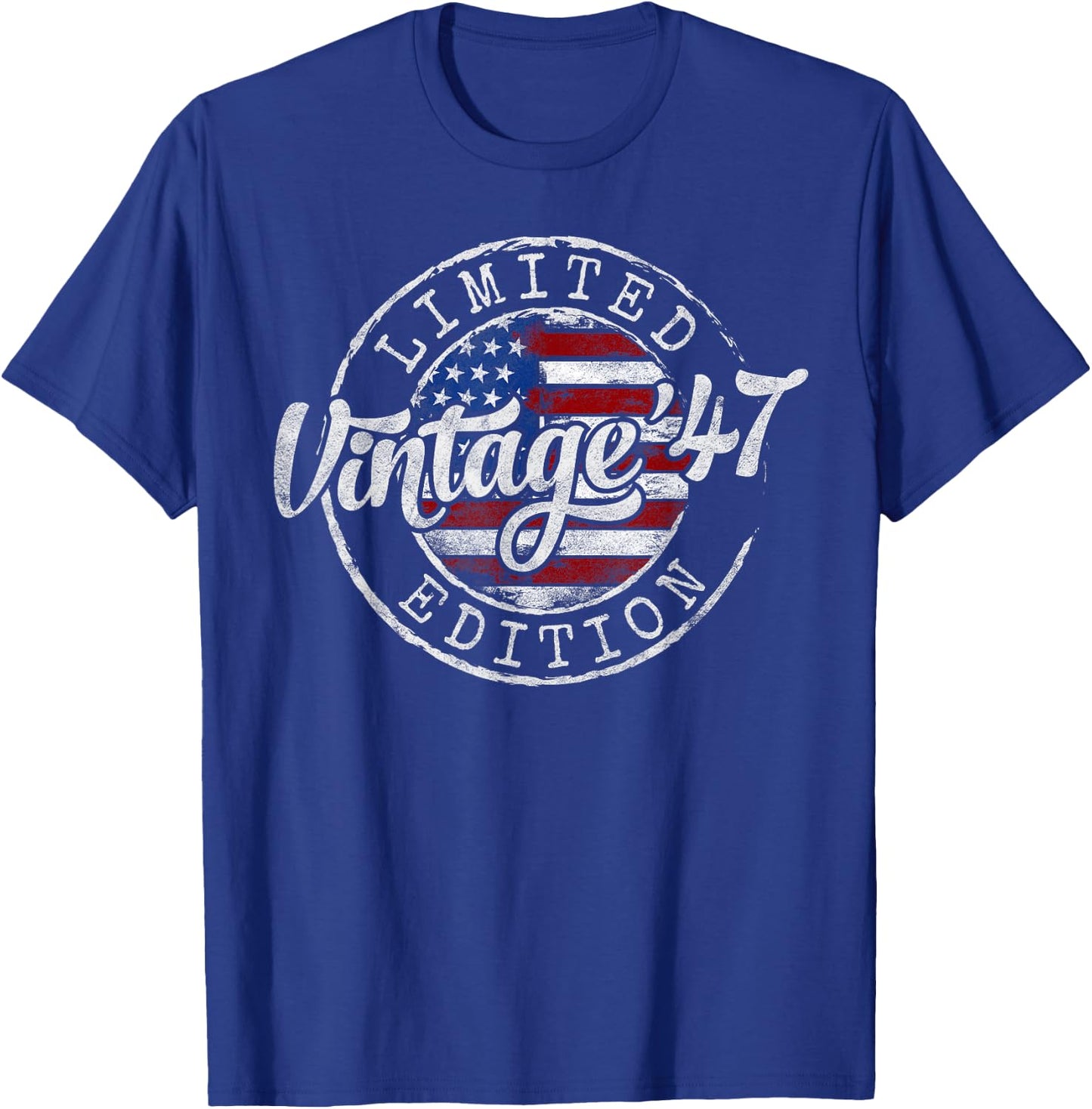Vintage 1947 78th Birthday Gifts Women 78 Year Old T-Shirt - T-Shirt | Royal