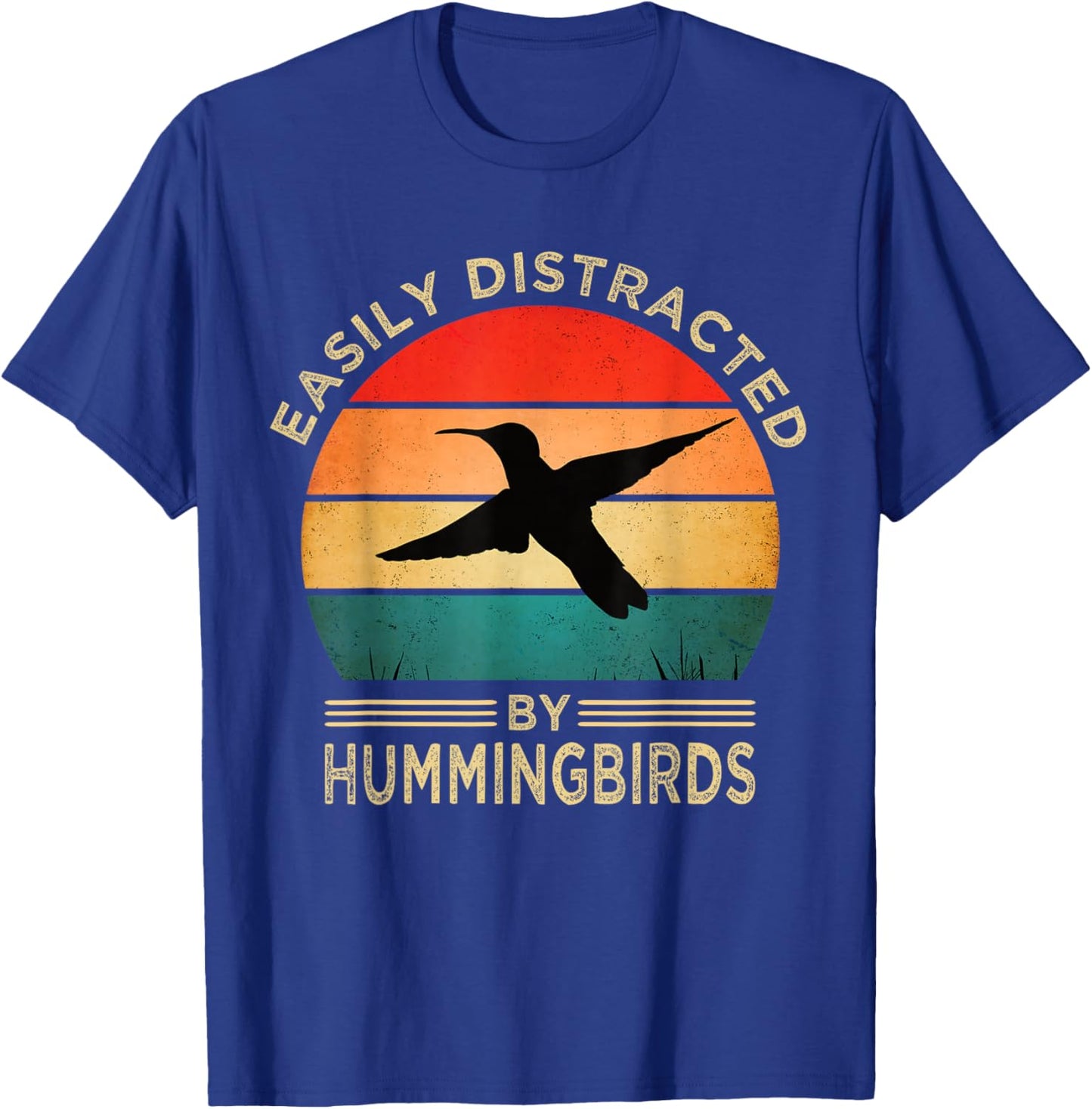 Easily Distracted By Hummingbirds T-Shirt - T-Shirt | Royal