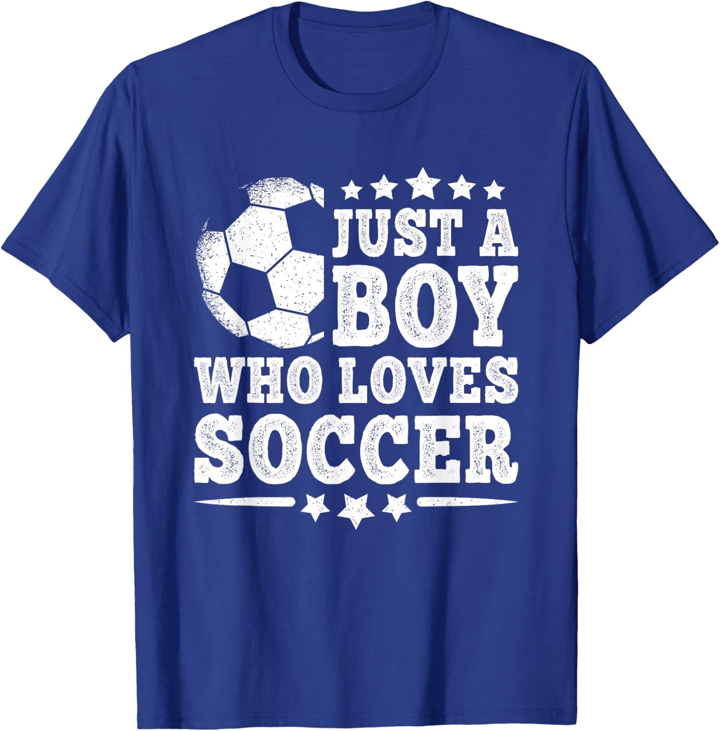 Just A Boy Who Loves Soccer Funny Soccer Lover Boys Kids T-Shirt - T-Shirt | Royal