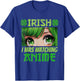 Irish I Was Watching Anime St Patrick's Day Anime Manga T-Shirt - T-Shirt | Royal
