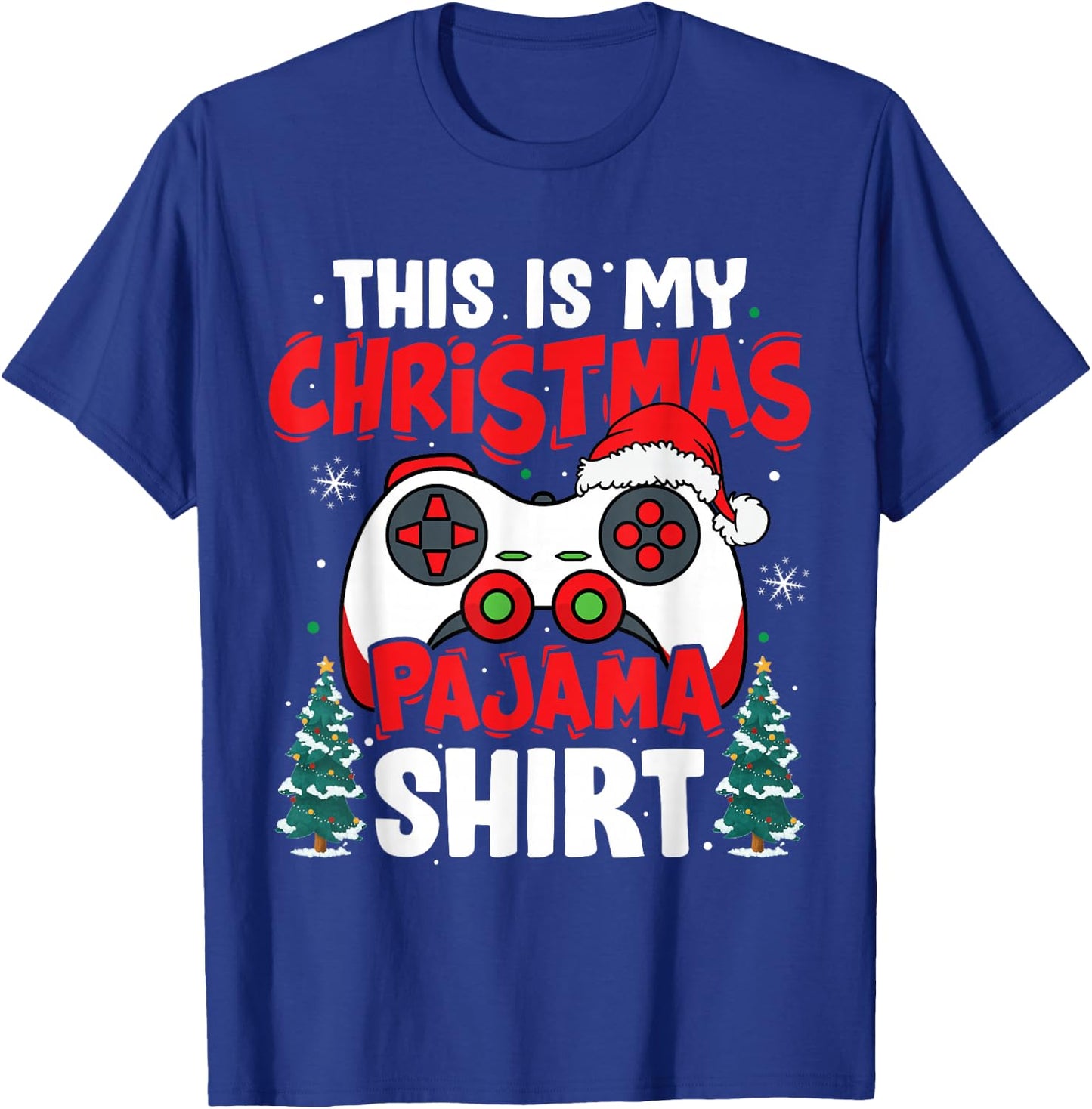 This is My Christmas Pajama Video Game Gamer Boys Teens T-Shirt - T-Shirt | Royal