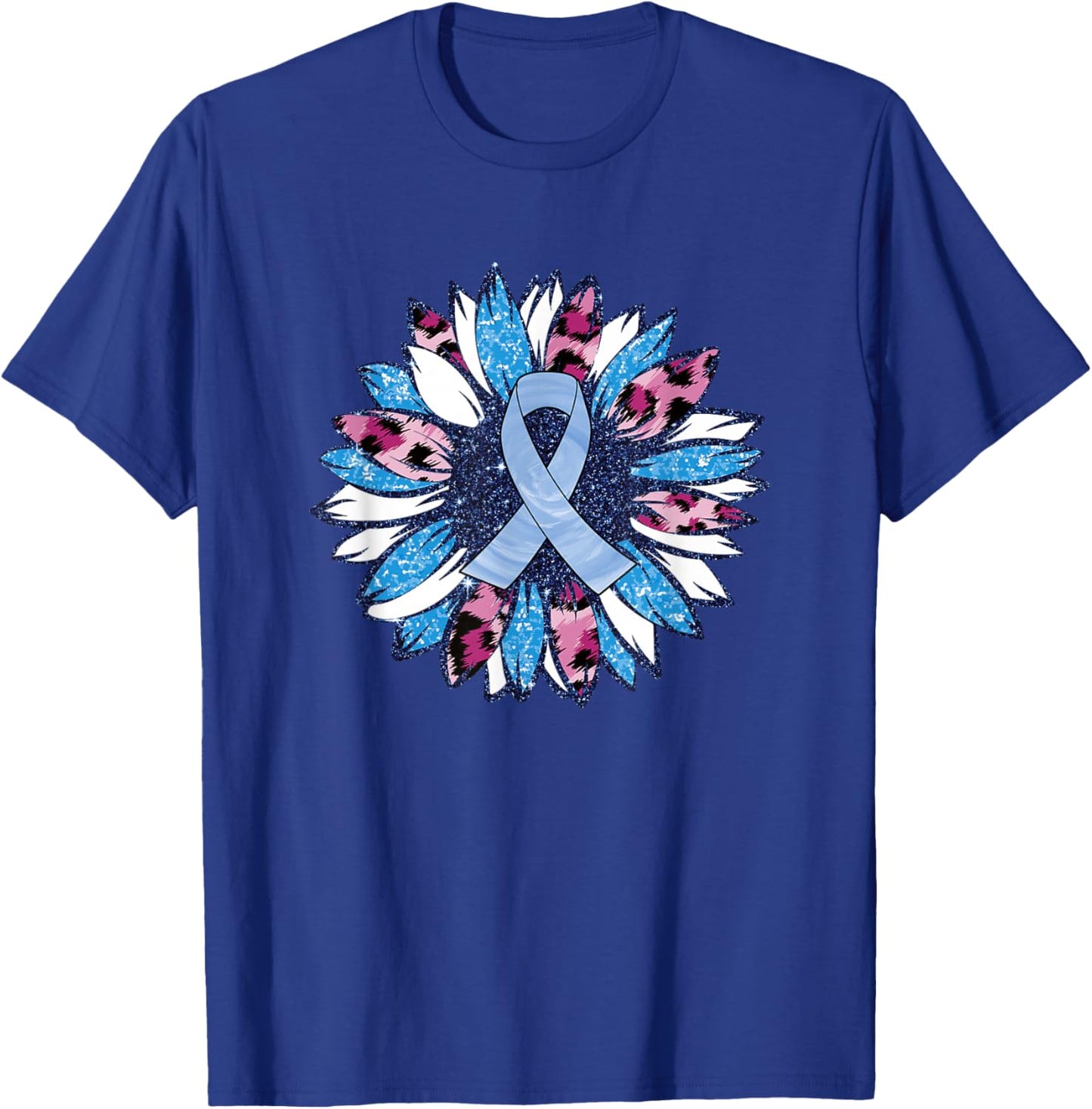 Blue Sunflower Diabetes Awareness Men Women Warrior T-Shirt - T-Shirt | Royal