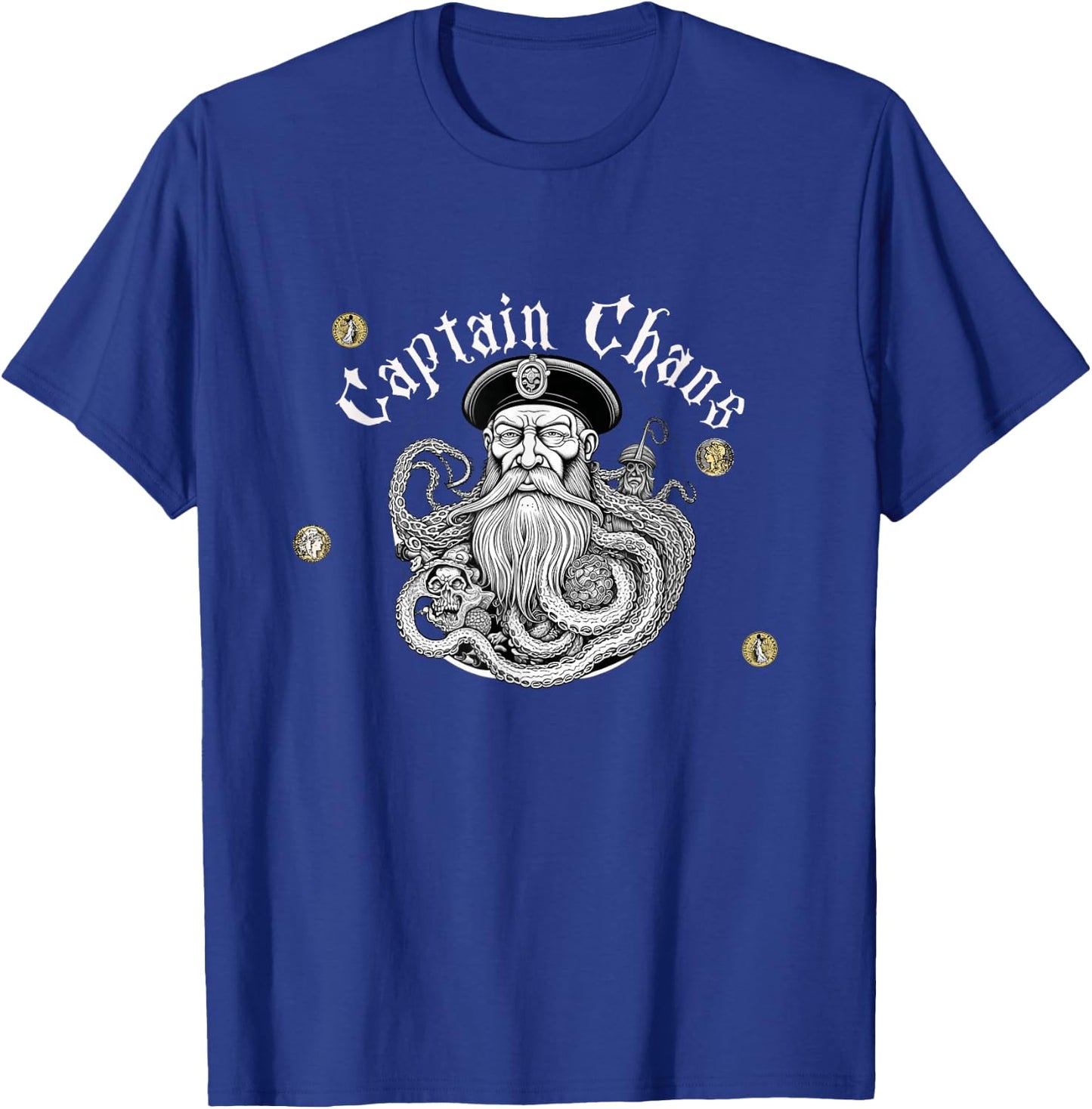 Retro Captain Chaos Casual Comfortable and Funny T-Shirt - T-Shirt | Royal