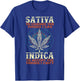 Sativa To Change The Things I Can Indica Cannabis Weed Leaf T-Shirt - T-Shirt | Royal