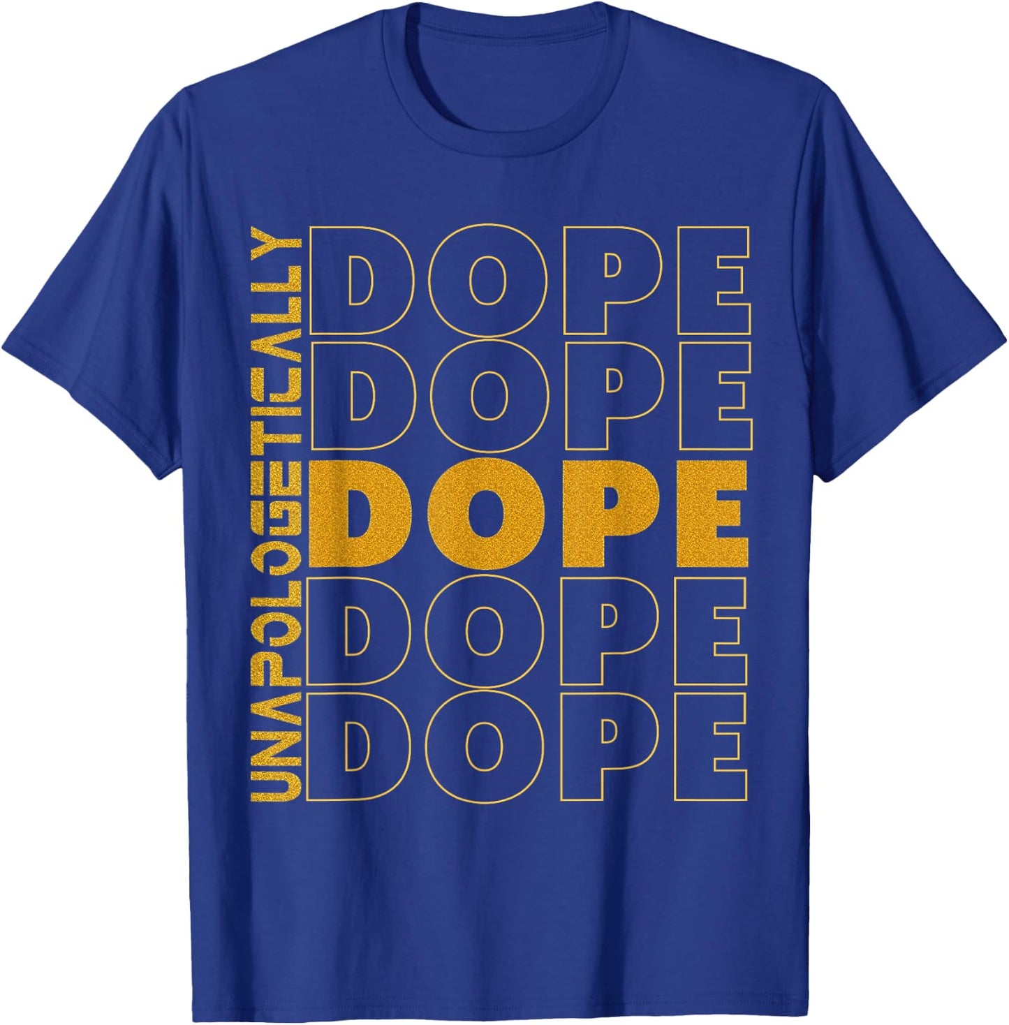 Melanin Black Queen King Golden Afro Unapologetically Dope T-Shirt - T-Shirt | Royal