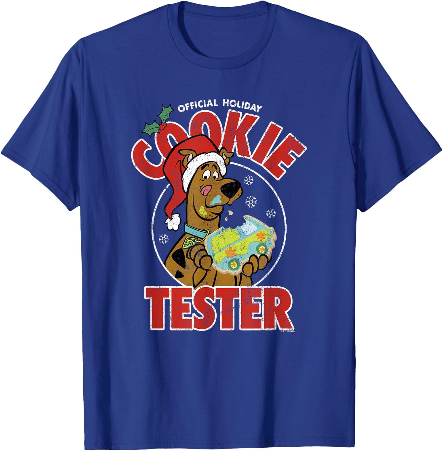 Scooby-Doo -Adults Grey Cartoon Christmas Graphic T-Shirt - T-Shirt | Royal
