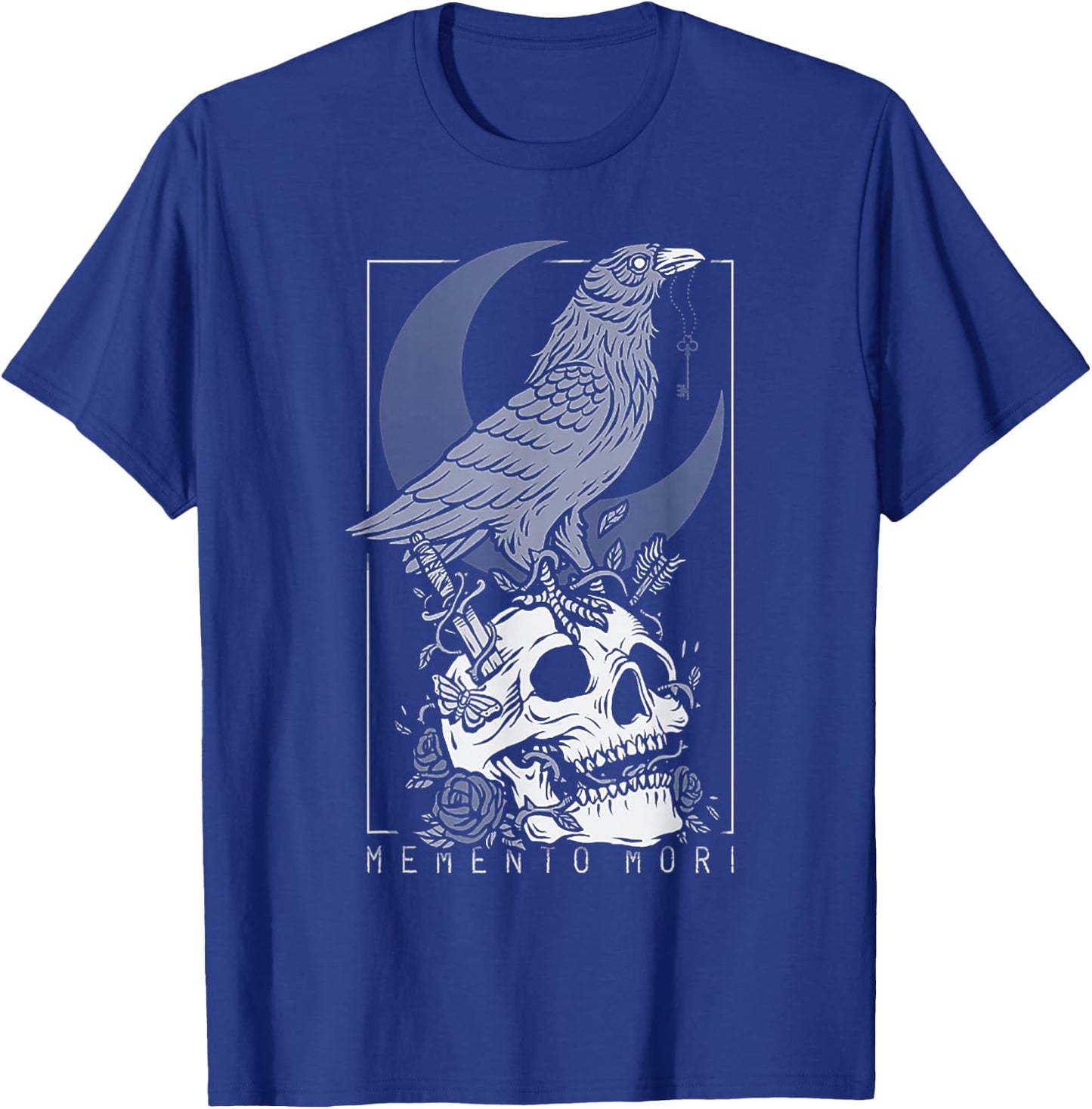 Memento Mori Crow Skull Moon T-Shirt - T-Shirt | Royal