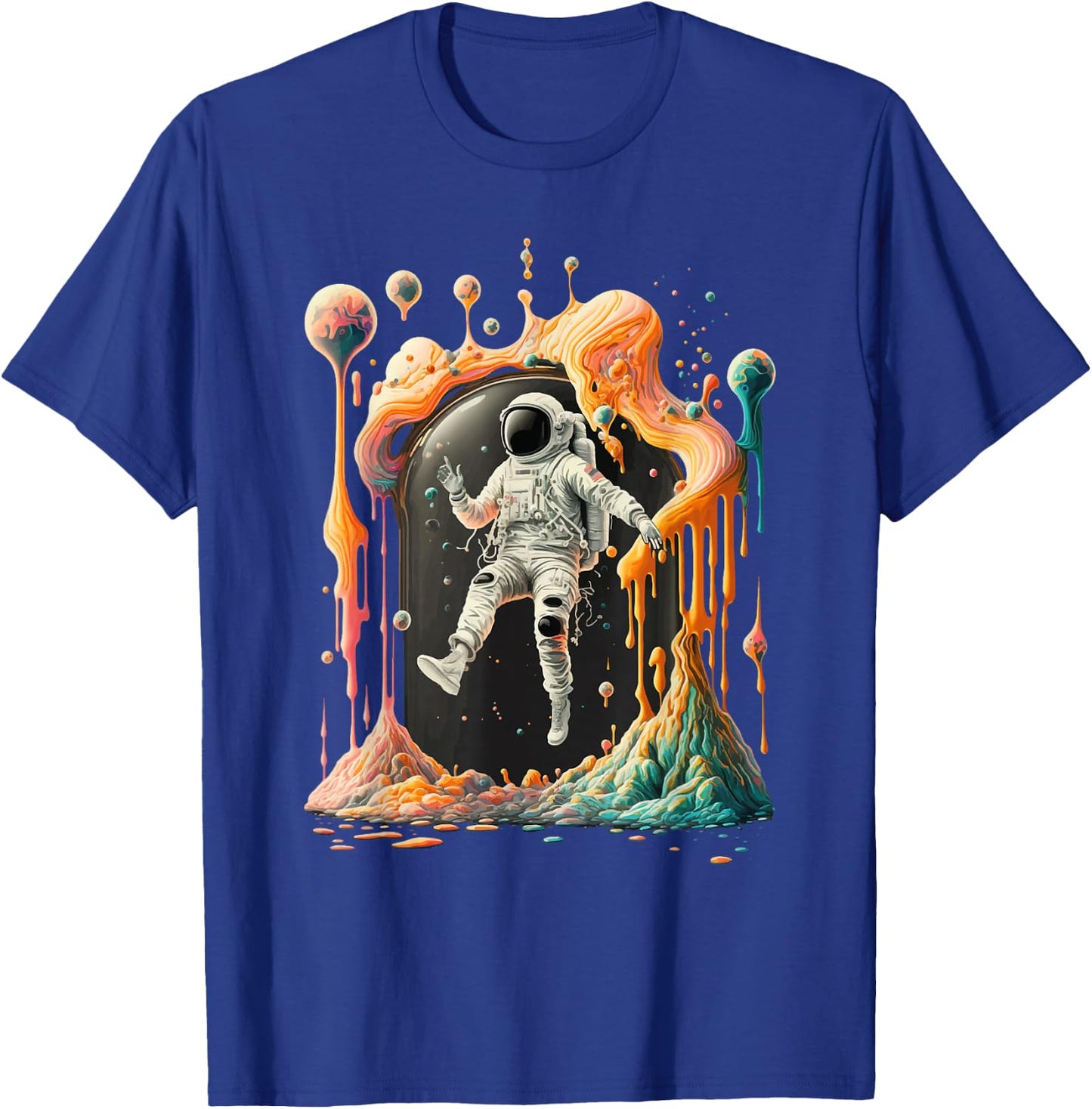 Psychedelic Astronaut, Trippy Space Adventure: Graphic T-Shirt - T-Shirt | Royal