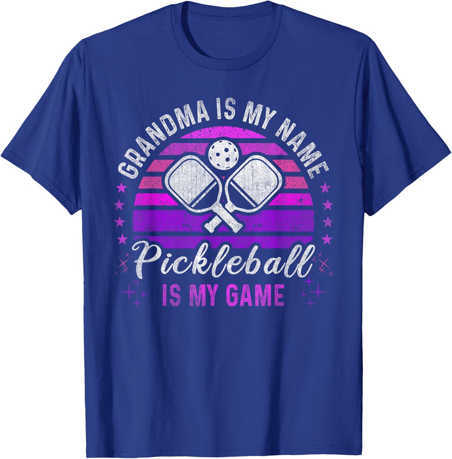 Grandma Is My Name Pickleball Is My Game Pickleball Grandma T-Shirt - T-Shirt | Royal