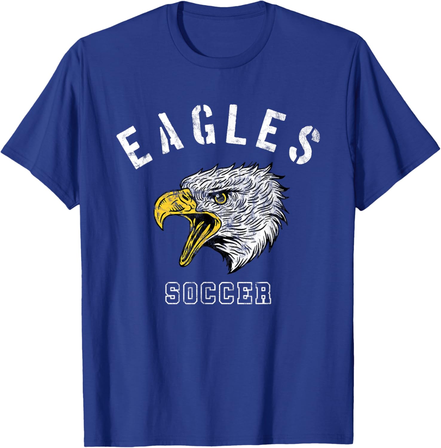 Eagles Soccer School Spirit Team Mascot Game Night T-Shirt - T-Shirt | Royal