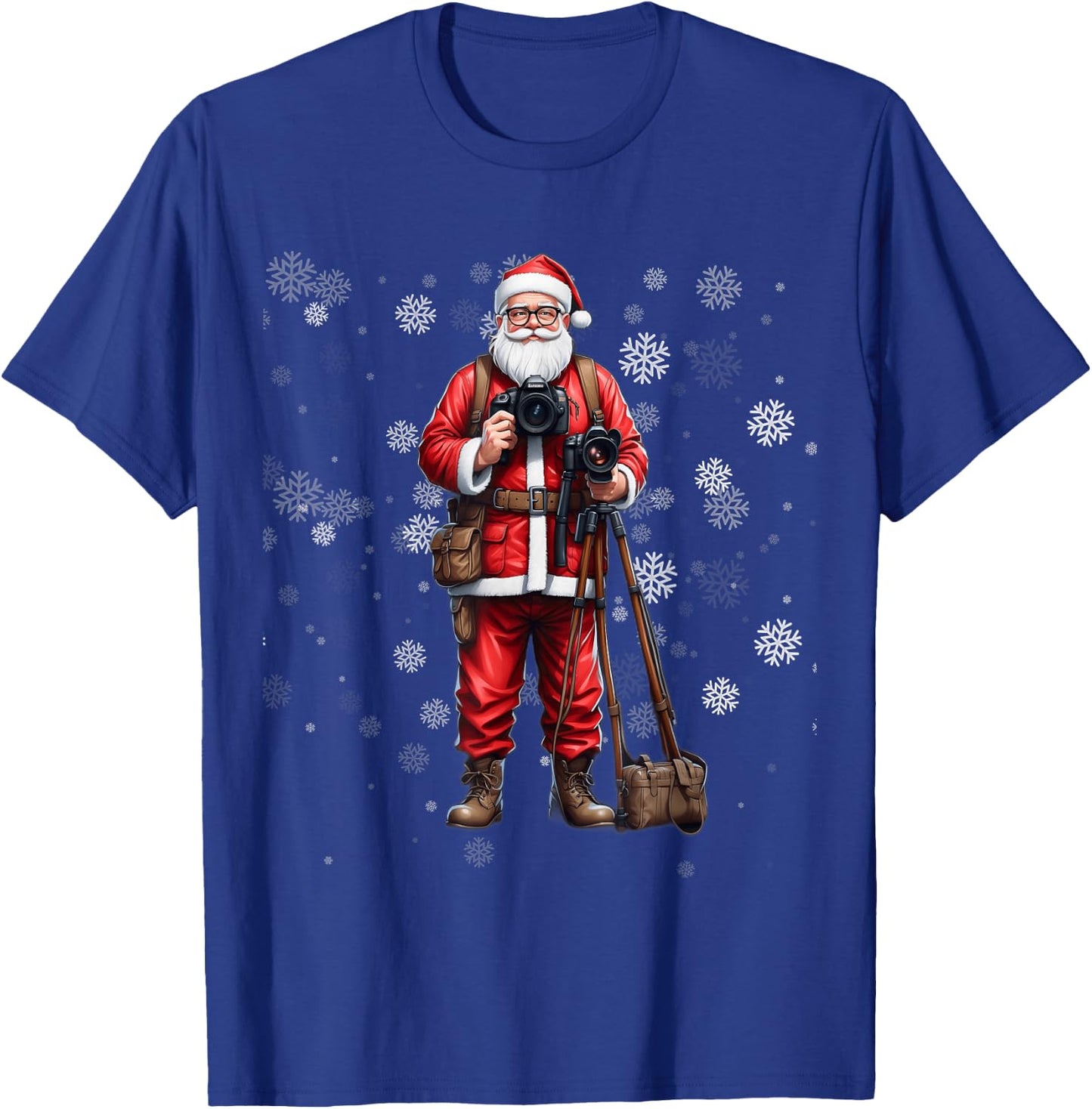 Santa Photographer Funny Holiday Christmas Pajama T-Shirt - T-Shirt | Royal