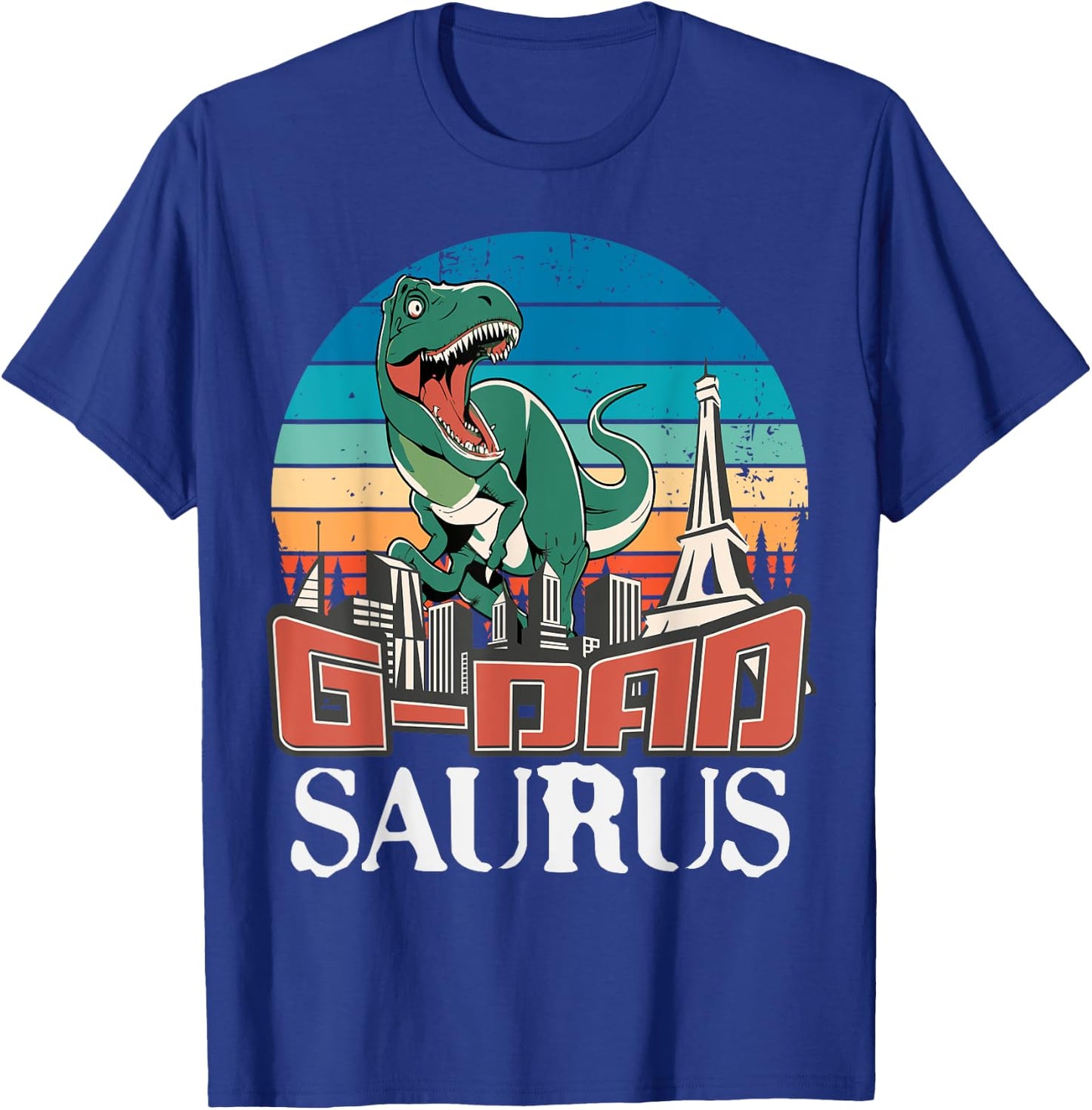 G-Dadsaurus T Rex Dinosaur G-Dad Saurus Family T-Shirt - T-Shirt | Royal