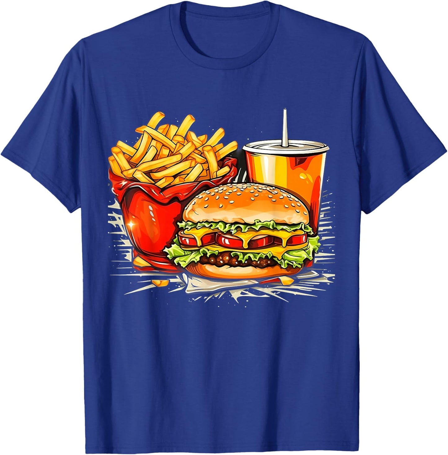 Retro Style Fast Food T-Shirt - T-Shirt | Royal