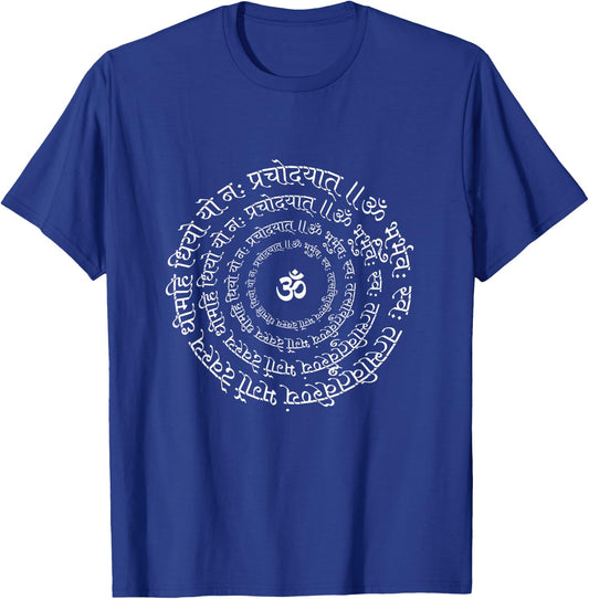 Om Aum Symbol Sanskrit Gayatri Mantra Minimal Sanatan Dharma T-Shirt - T-Shirt | Royal