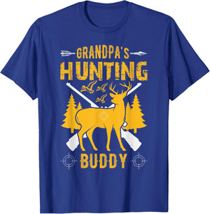 Grandpa's Hunting Buddy Grandson Hunting Buddies T-Shirt - T-Shirt | Royal