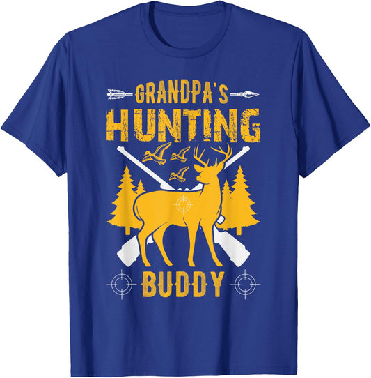 Grandpa's Hunting Buddy Grandson Hunting Buddies T-Shirt - T-Shirt | Royal