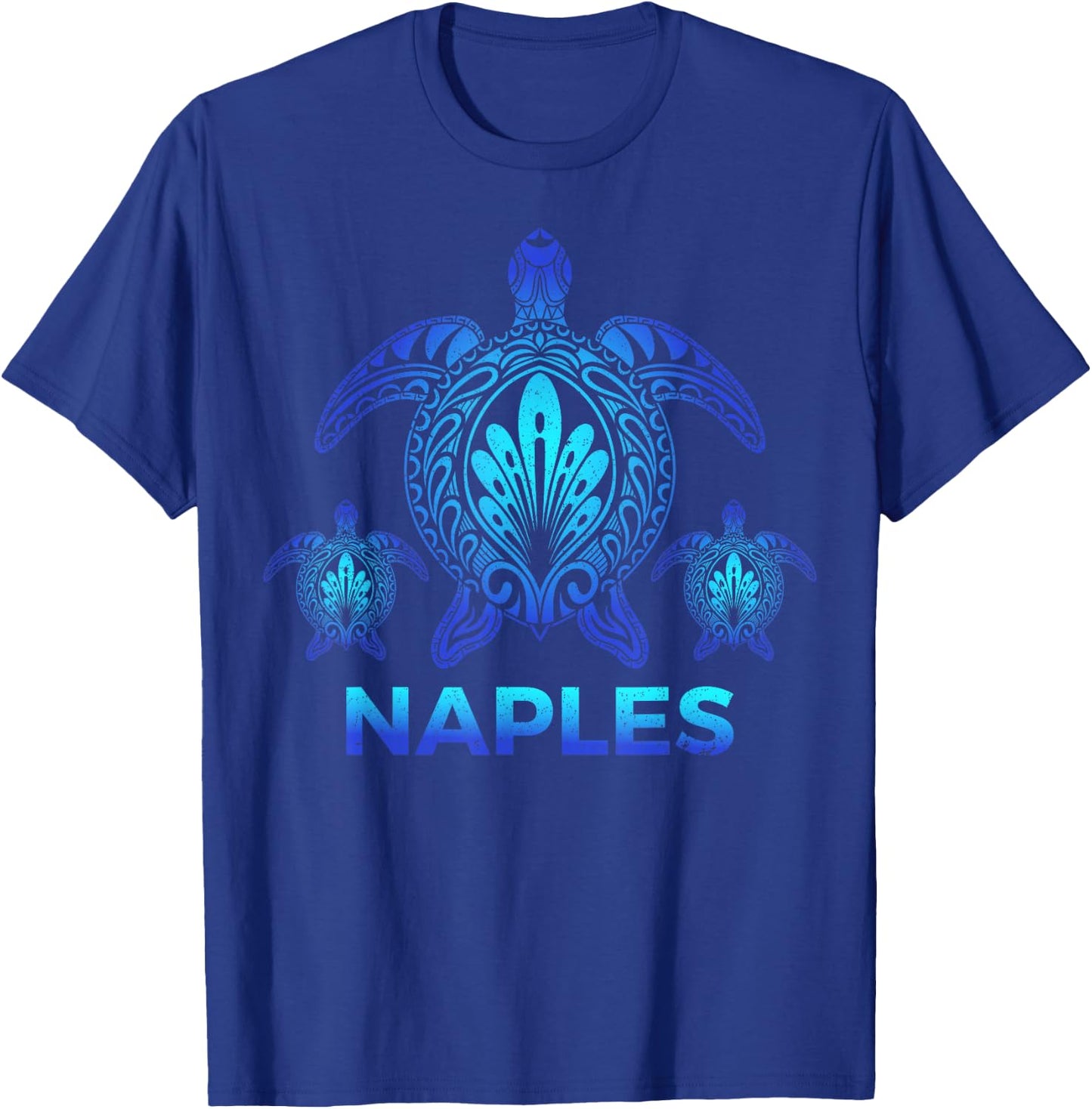 Vintage Naples Florida FL Ocean Blue Sea Turtle Souvenirs T-Shirt - T-Shirt | Royal