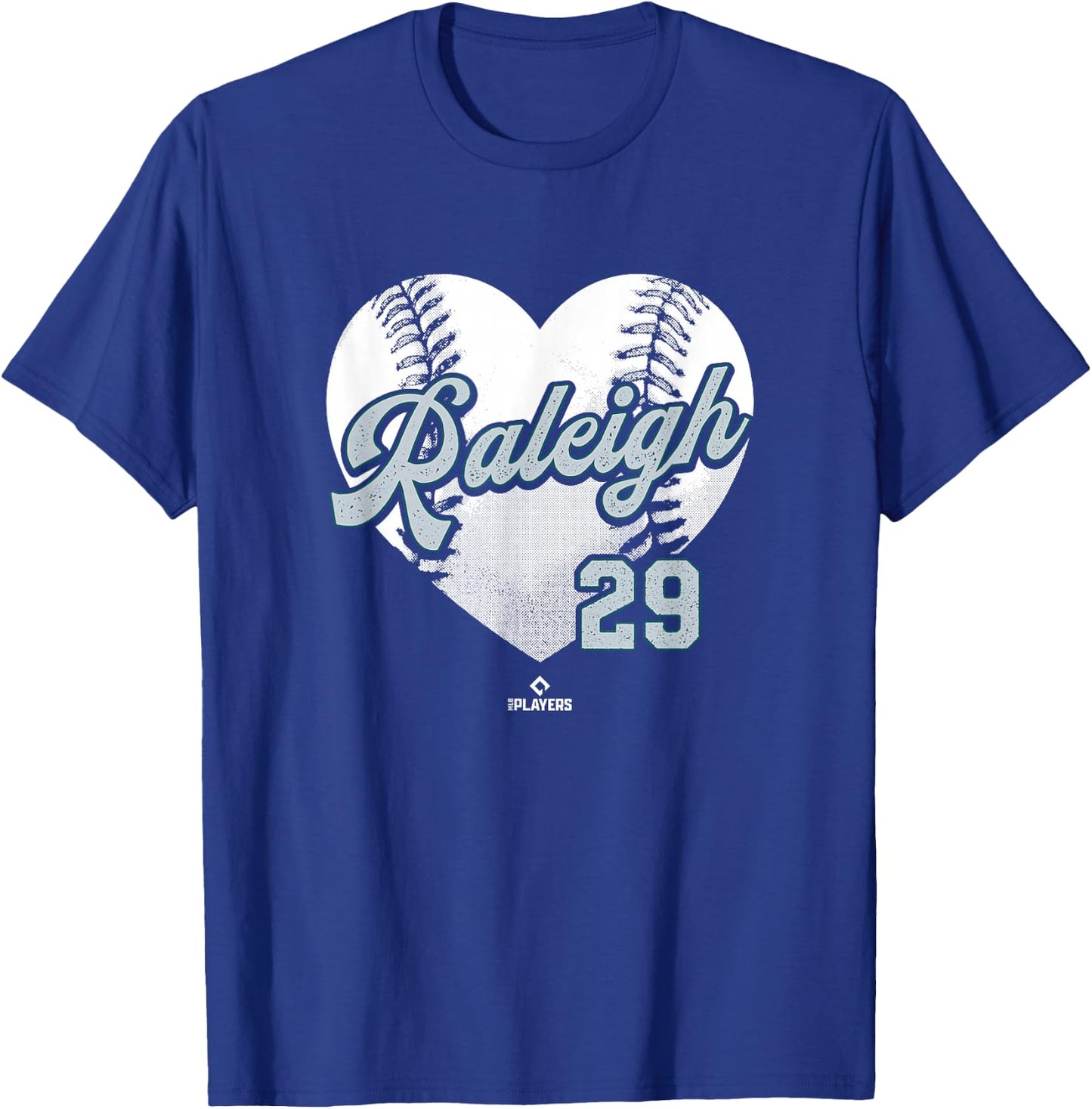 Baseball Heart Cal Raleigh Seattle MLBPA T-Shirt - T-Shirt | Royal