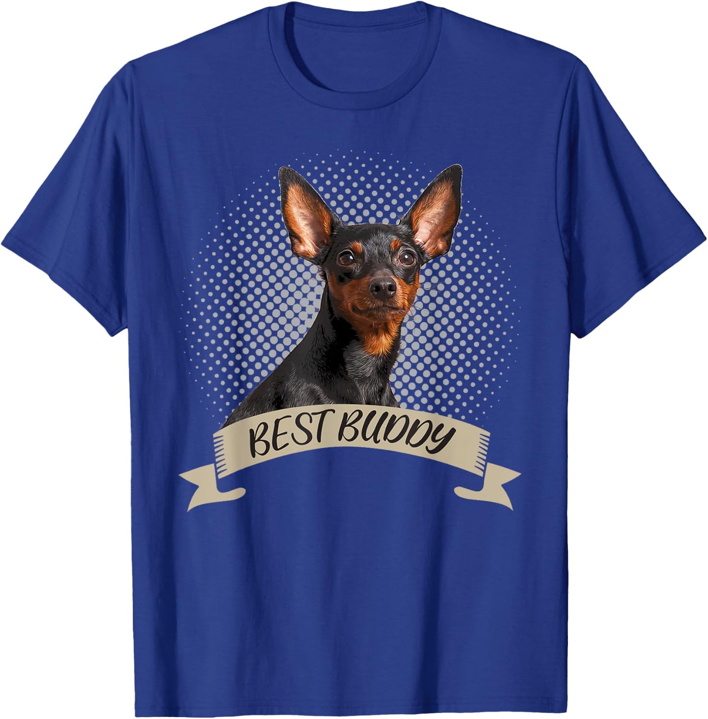 Miniature Pinscher Best Buddy Pet Portrait T-Shirt - T-Shirt | Royal