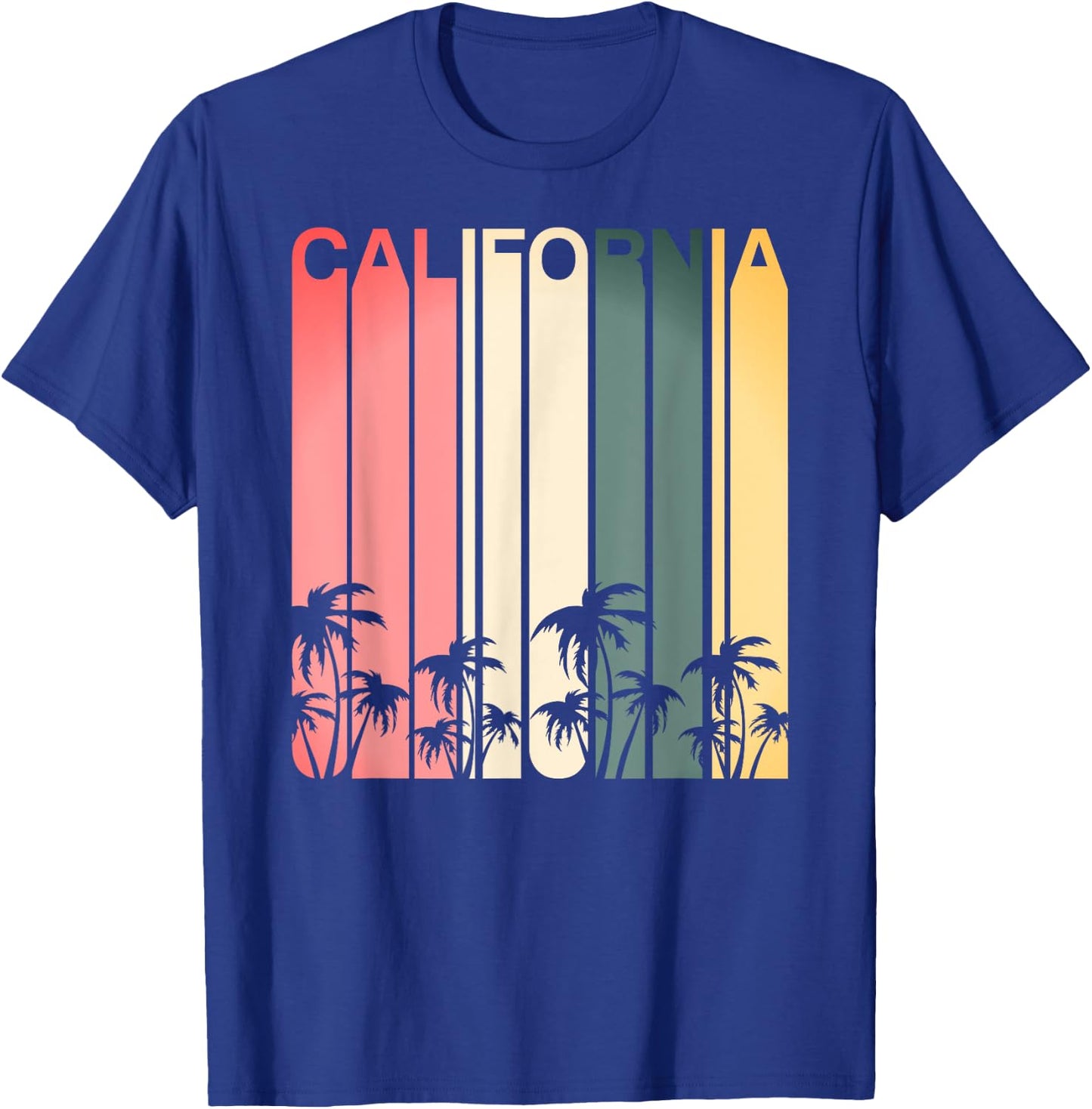 Retro California Surf Vintage Beach San Diego Orange County T-Shirt - T-Shirt | Royal