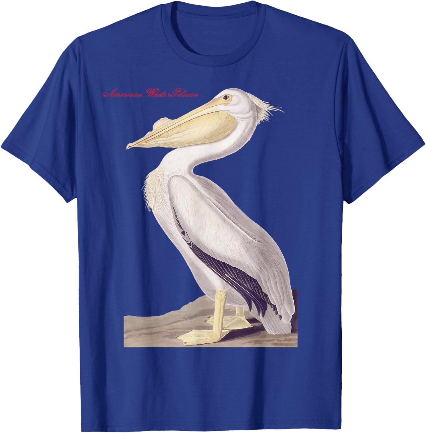 Audubon American White Pelican Birds Education Nature T-Shirt - T-Shirt | Royal