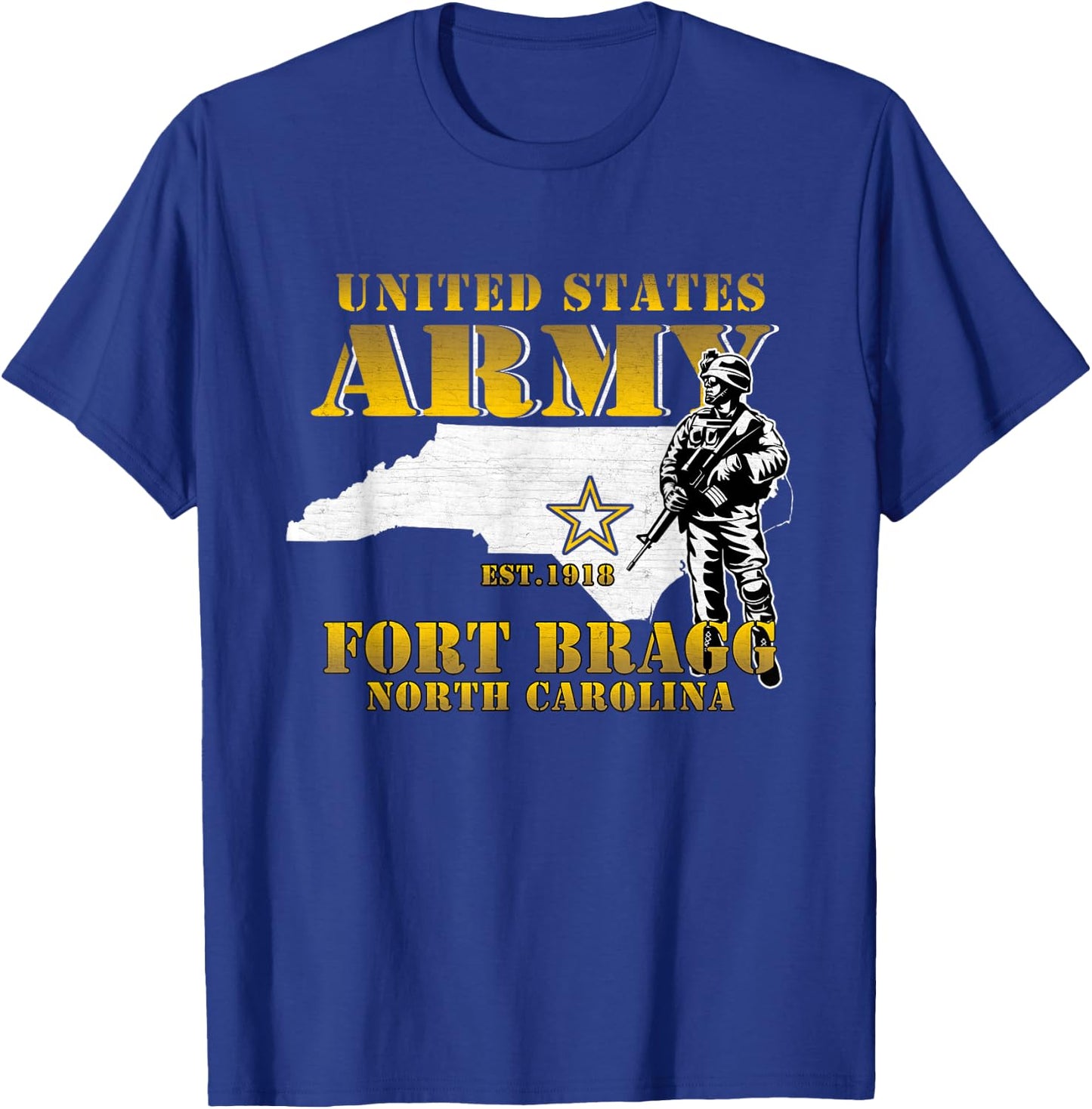 Fort Bragg North Carolina Nc Army Base Army Basic Training T-Shirt - T-Shirt | Royal