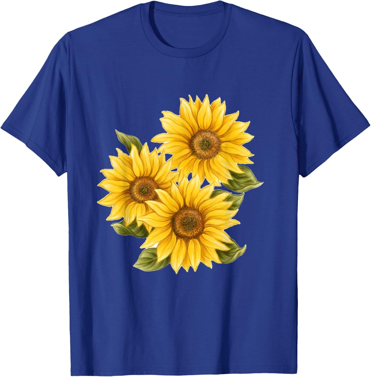 Yellow Sunflower Floral Watercolor Positivity Cute Painting T-Shirt - T-Shirt | Royal