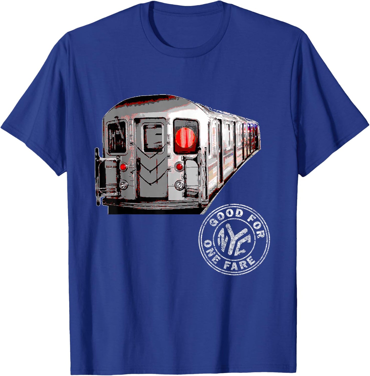NYC Subway Train Car Retro New York City Subway Token T-Shirt - T-Shirt | Royal