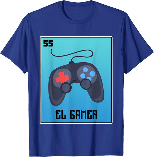 El Gamer Video Games Funny Mexican Lottery Parody Graphic T-Shirt - T-Shirt | Royal