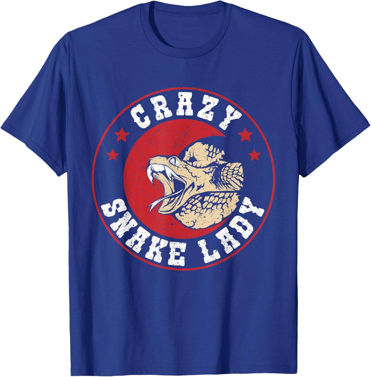 Exotic Pet Snake Reptile Crazy Snake Lady T-Shirt - T-Shirt | Royal