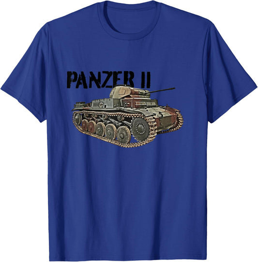 WW2 German Panzer II (PzKpfw II) Tank T-Shirt - T-Shirt | Royal