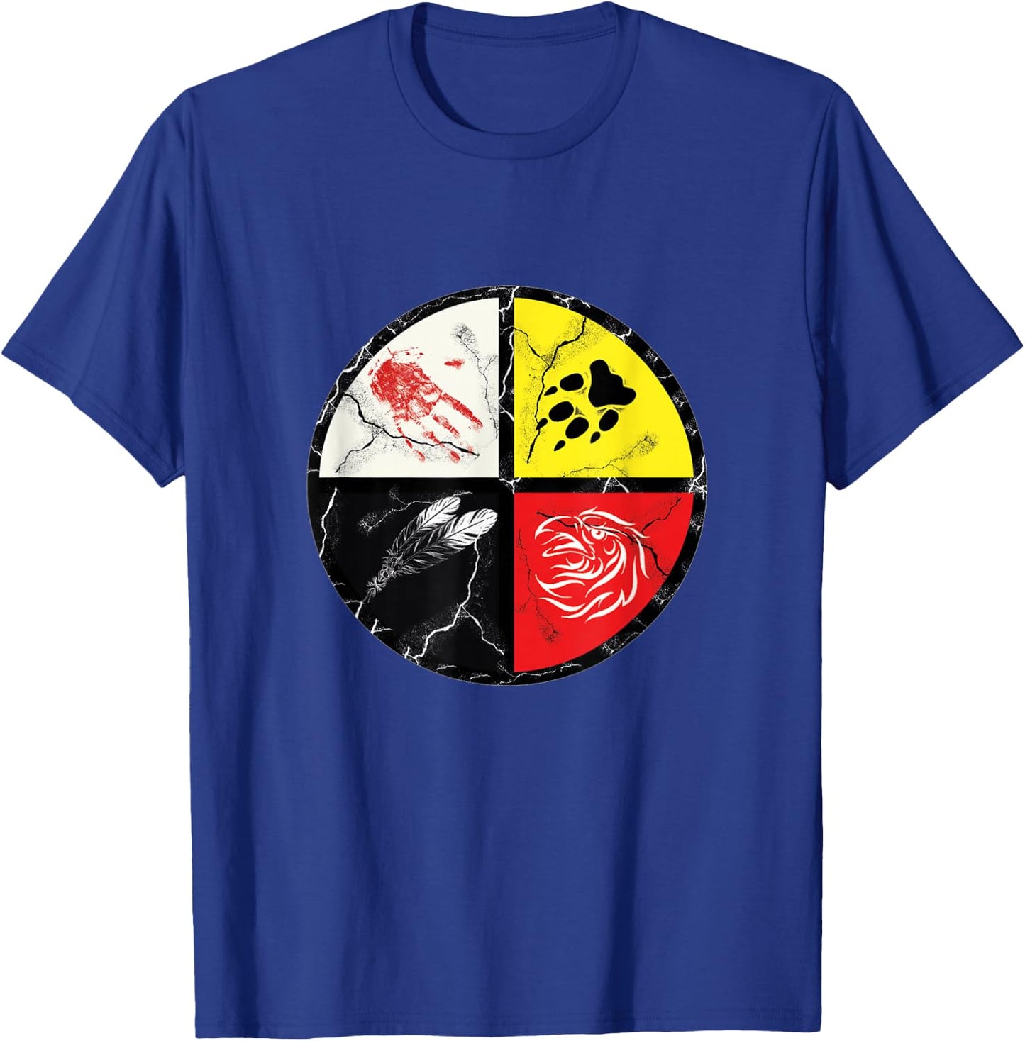 Native American Medicine Wheel T-Shirt - T-Shirt | Royal