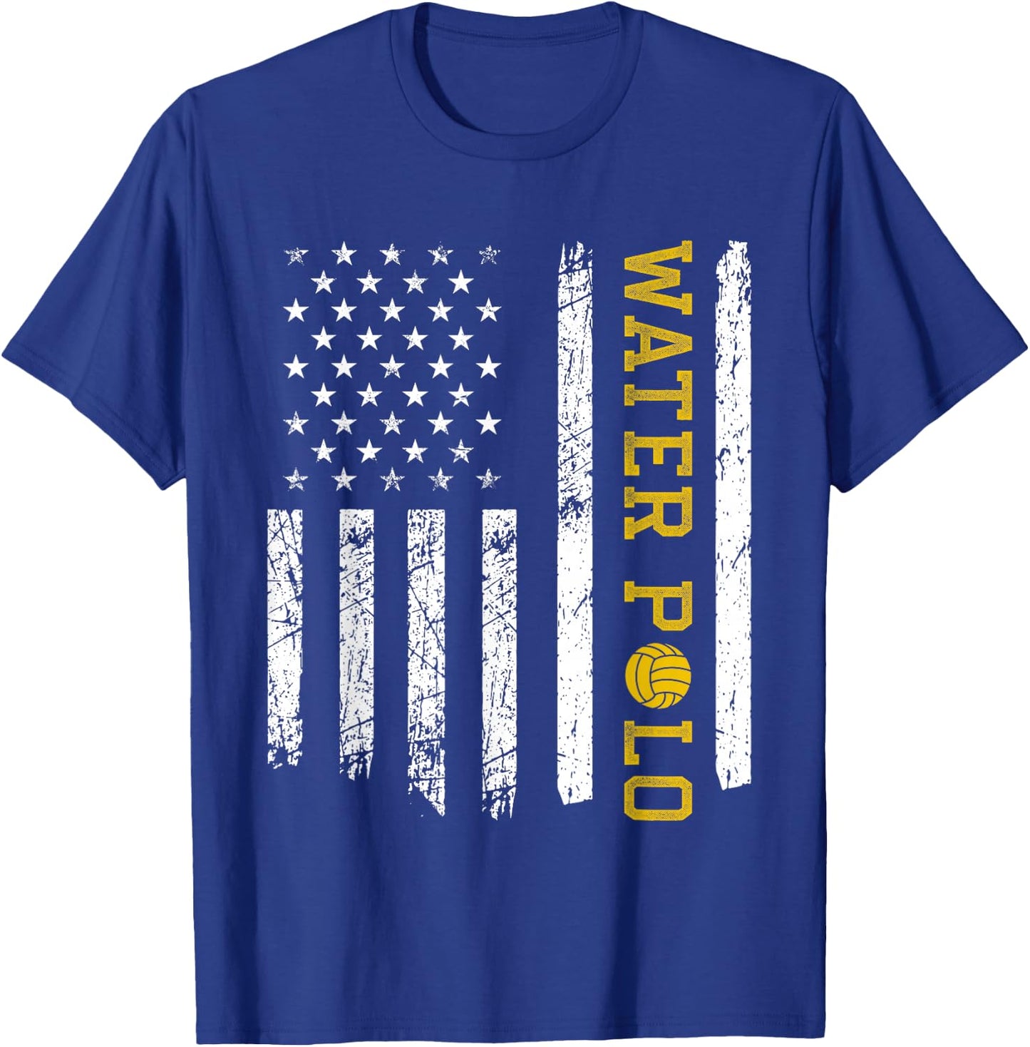 Vintage American USA Flag Water Polo T-Shirt - T-Shirt | Royal