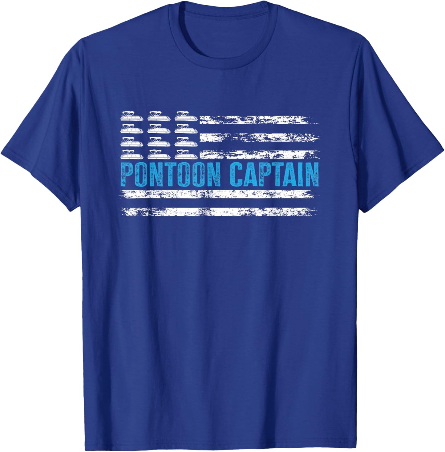 Pontoon Captain Funny Boating 4th Of JulyPontoon Boat T-Shirt - T-Shirt | Royal