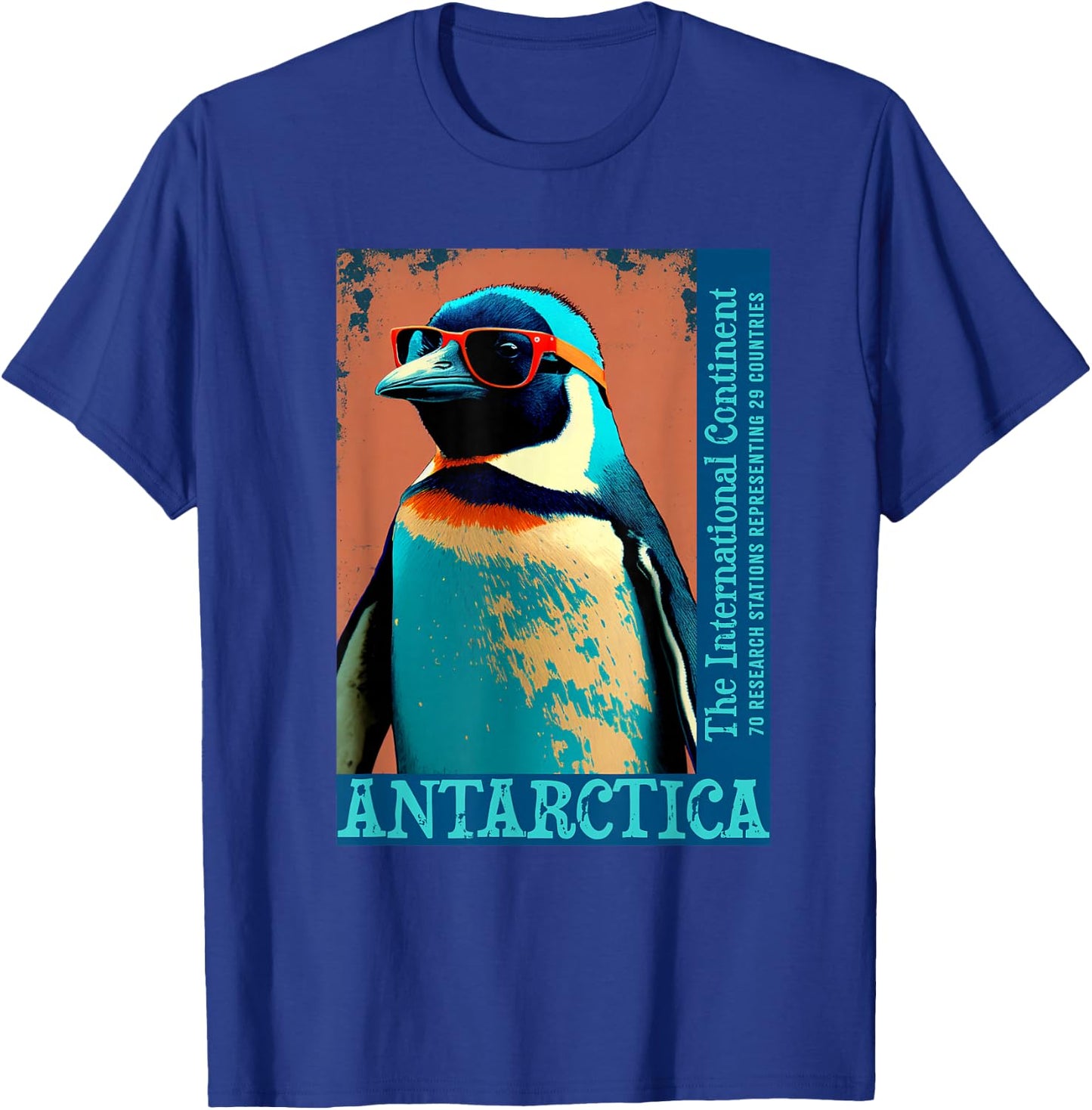 Antarctica Funny Penguin Apparel and Decor Cute Cool Penguin Antarctic Research Souvenir - -Adults - Black - Short Sleeve - Classic Fit - Small T-Shirt - T-Shirt | Royal