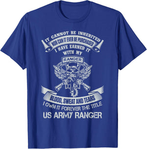Own It Forever The Title US Army Ranger Veteran T-Shirt - T-Shirt | Royal