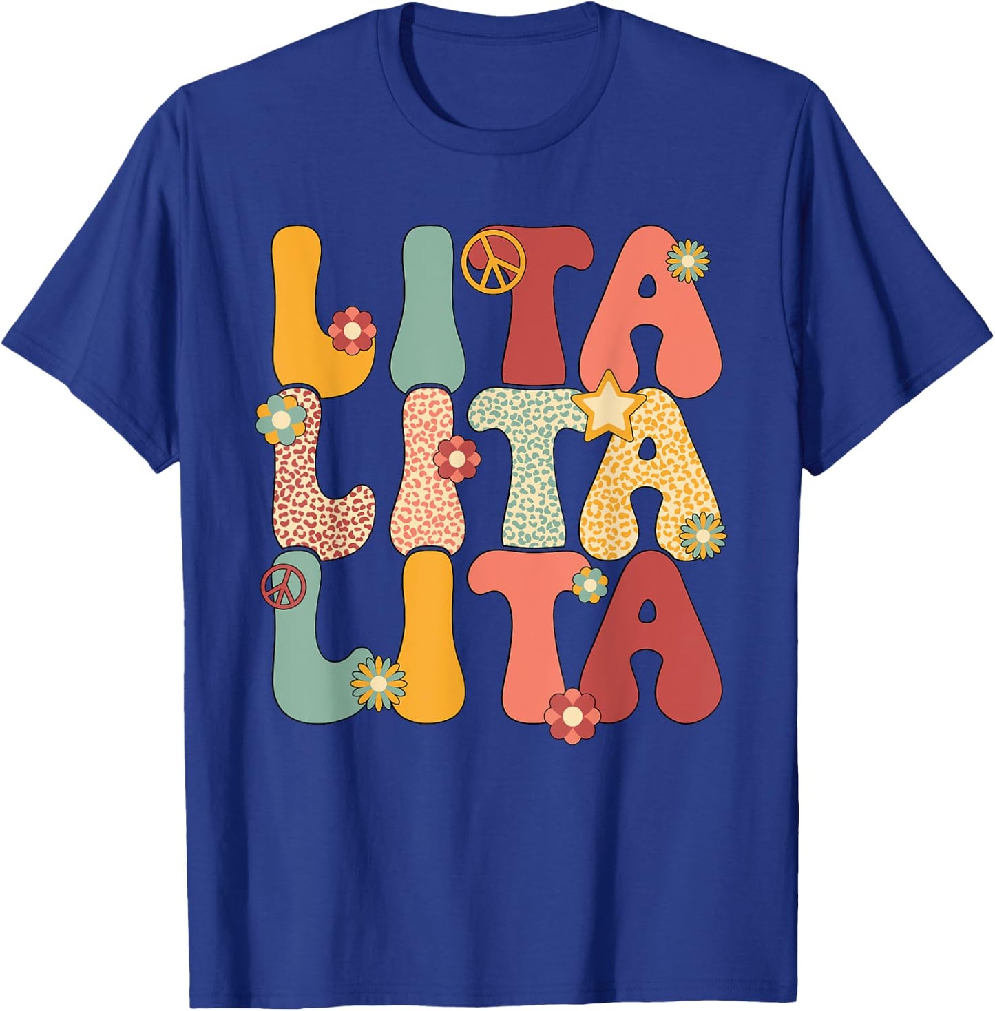 Lita Grandma Groovy Lita Grandmother T-Shirt - T-Shirt | Royal