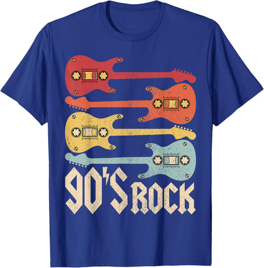 90s Rock Band Guitar Cassette Tape 1990s Vintage 90s Costume T-Shirt - T-Shirt | Royal