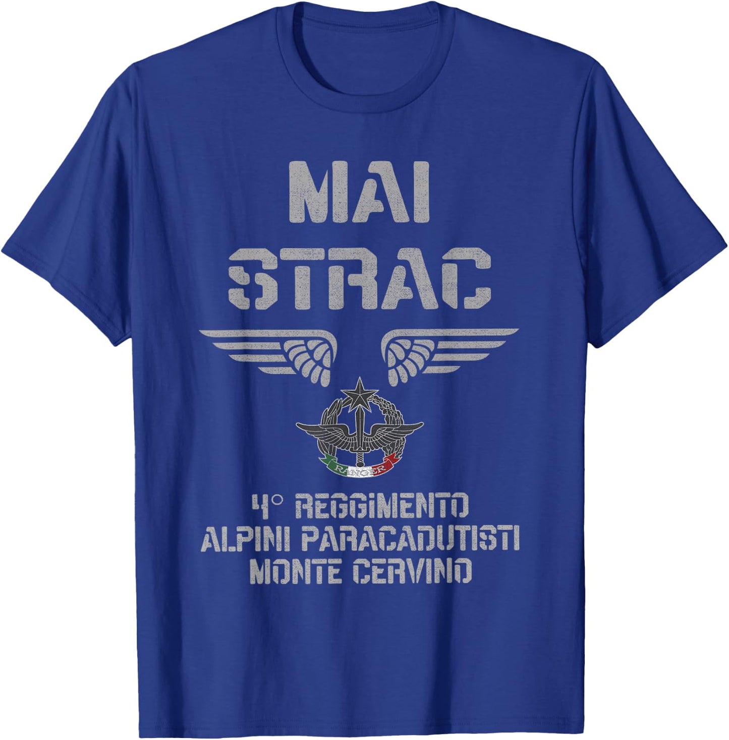 Italian Special Force Alpini Paratroopers Monte Cervino T-Shirt - T-Shirt | Royal