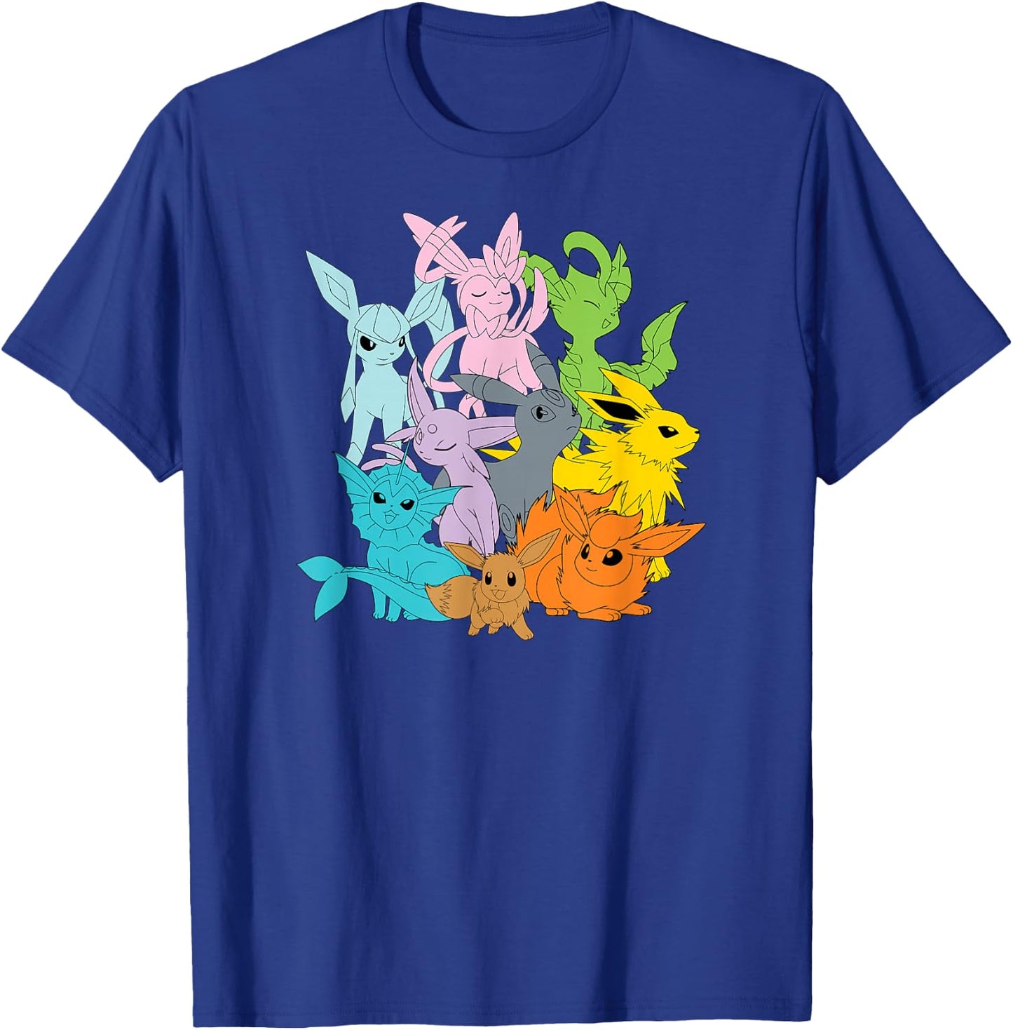 Pokémon - Eevolutions Solid Color T-Shirt - T-Shirt | Royal