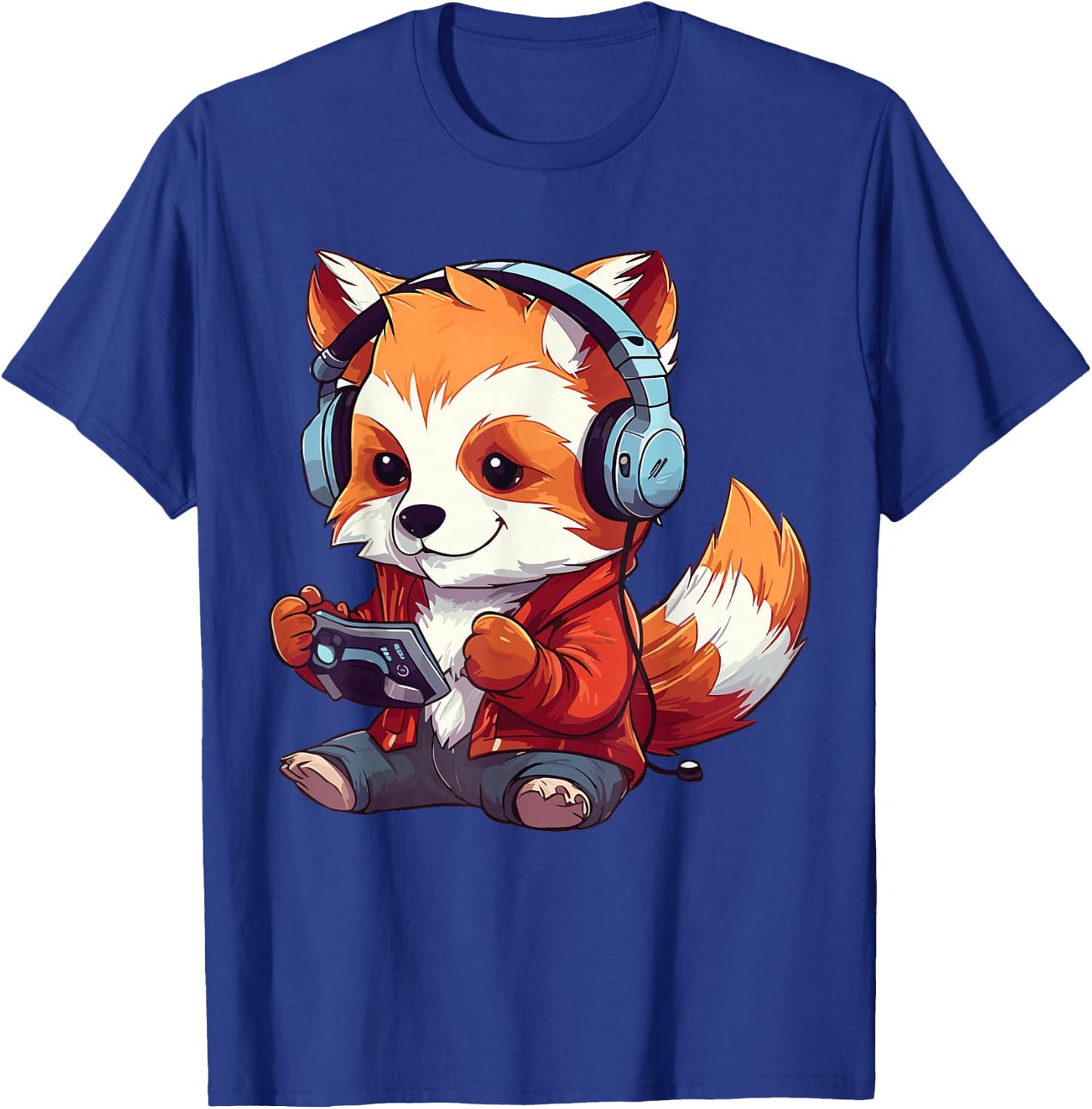 Cute Red Panda Gamer Funny Gaming Red Panda Lover T-Shirt - T-Shirt | Royal