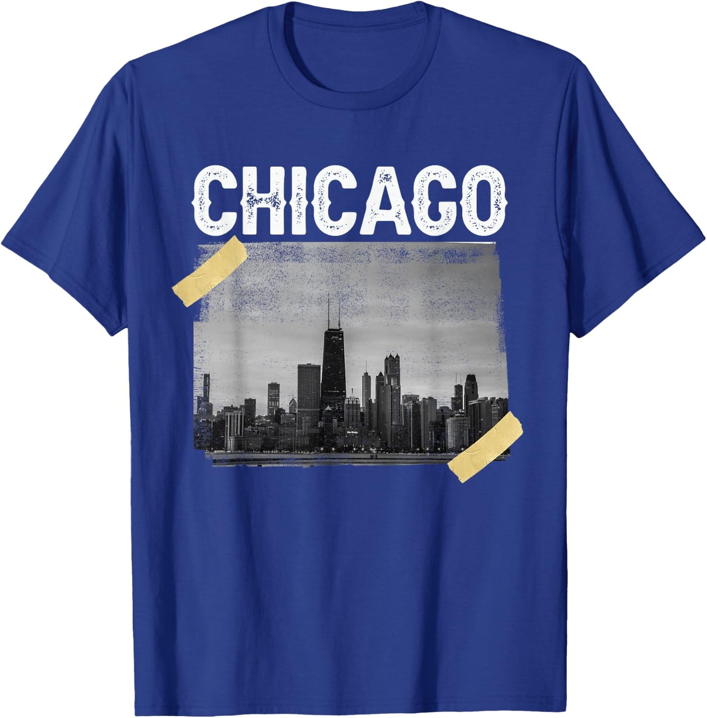 Illinois Chicago Skyline Chi Town T-Shirt - T-Shirt | Royal