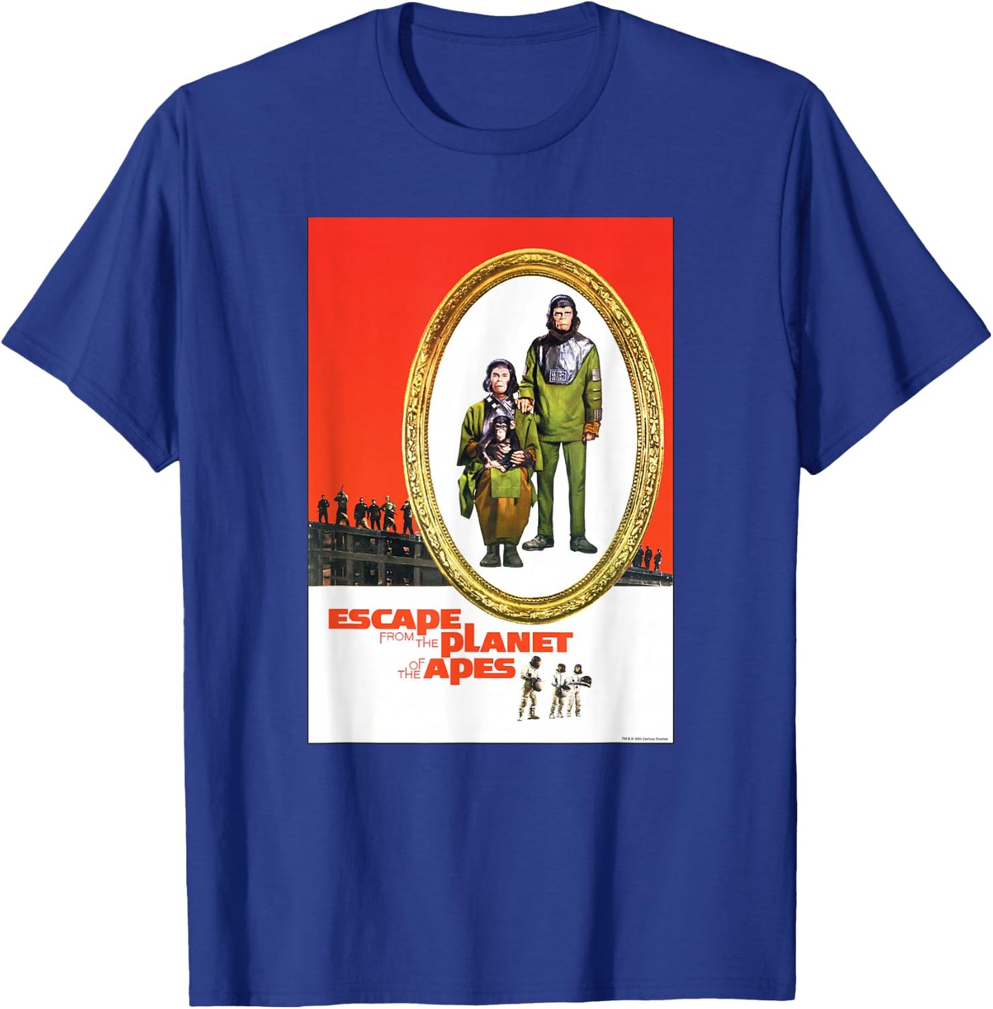 Escape from the Planet of the Apes 1971 Family Movie Poster T-Shirt - T-Shirt | Royal