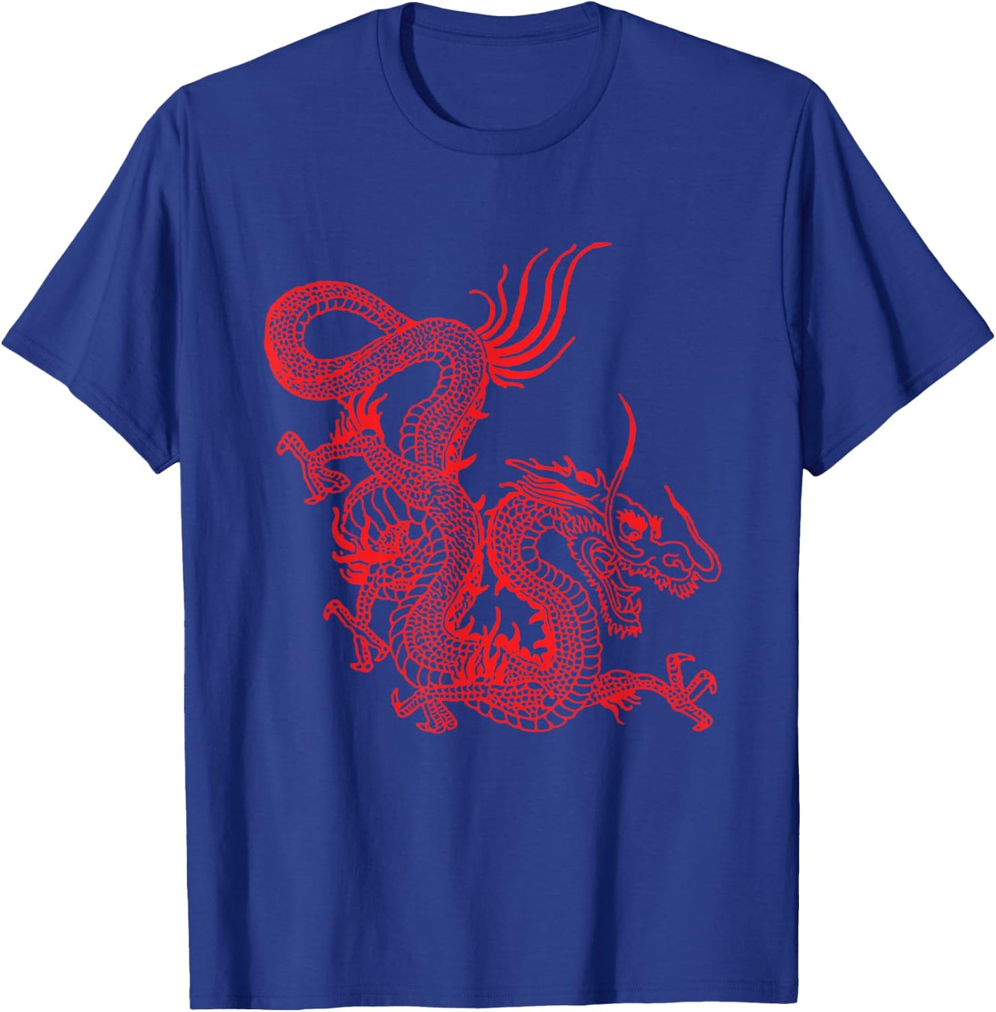 Vintage Red Chinese Dragon 80s, Traditional Asian Gift T-Shirt - T-Shirt | Royal